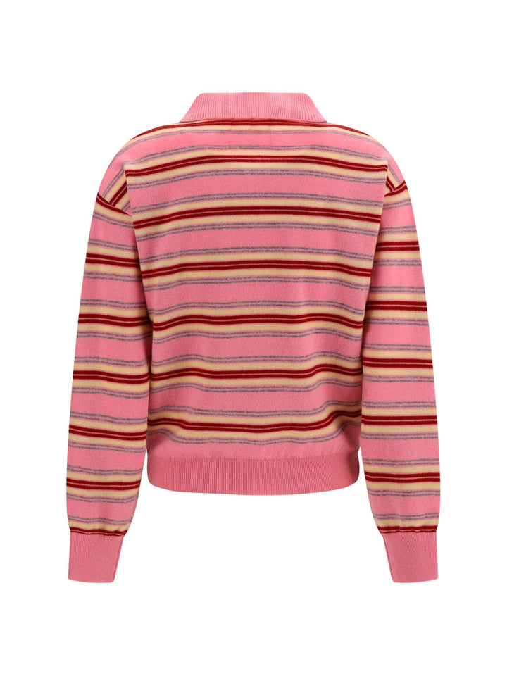 College striped Polo Sweater