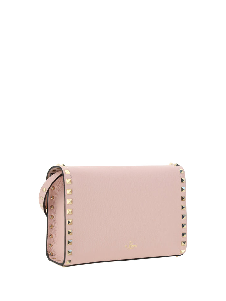 Rockstud mini Shoulder Bag in garnet calfskin 3