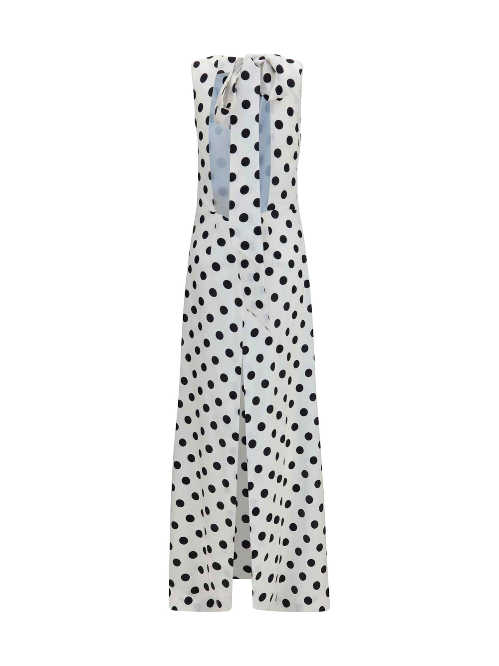 Sleeveless maxi Dress with back bow
