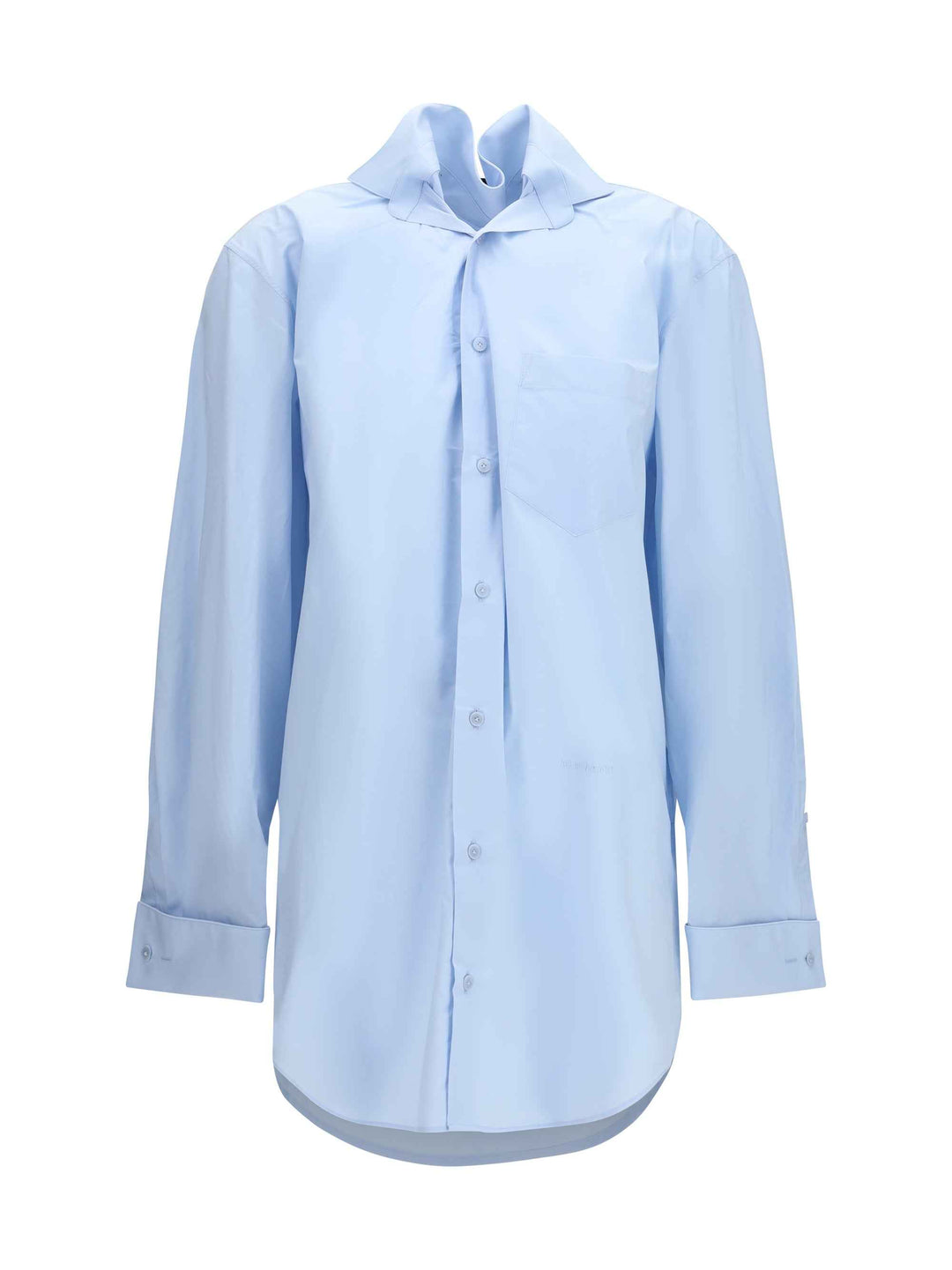 Shirt with elasticated collar