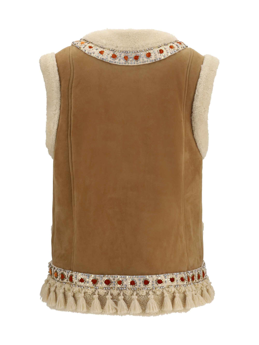 Suede and fur Vest