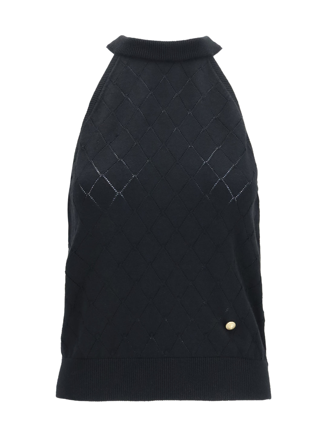 Sleeveless wool crewneck Top 1