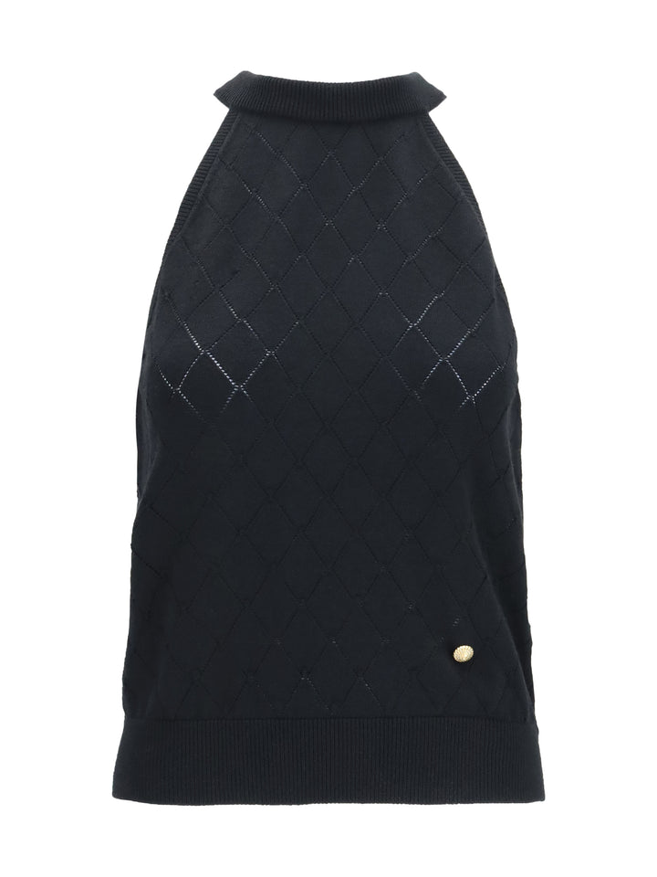 Sleeveless wool crewneck Top 1