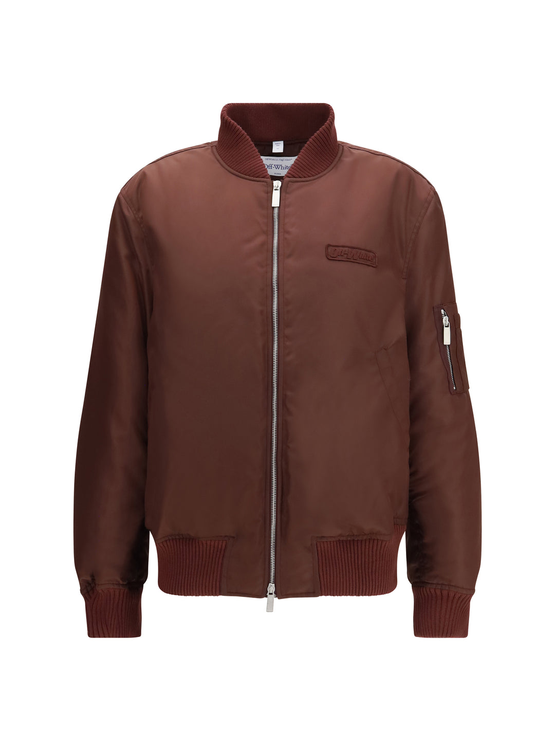 Embroidered logo nylon Bomber Jacket 1