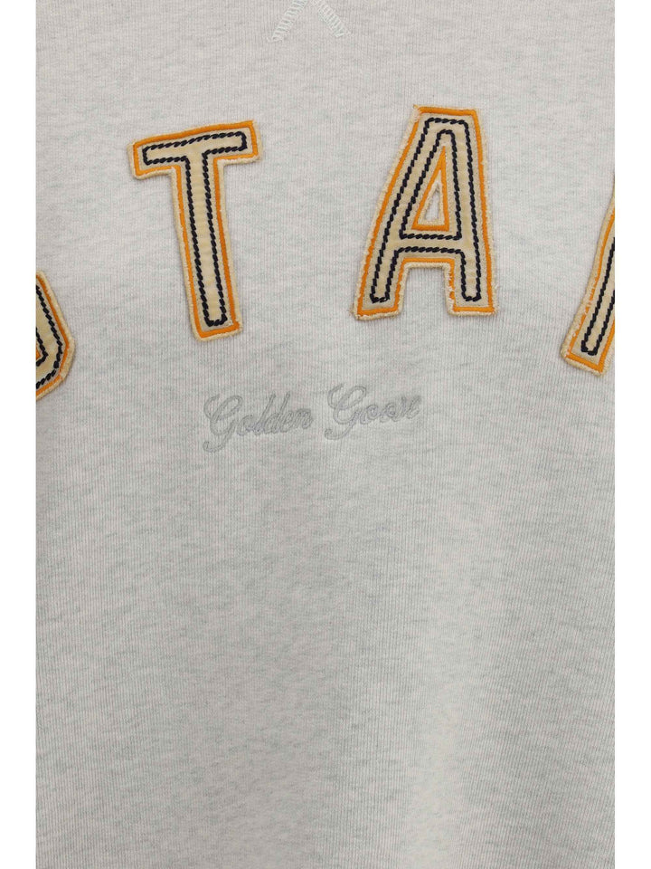 Sweatshirt crewneck in cotton with contrasting logo