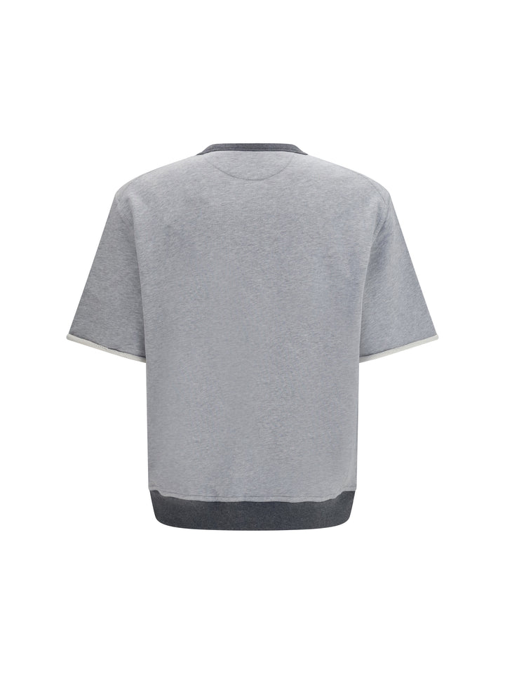 Melange fabric T-shirt 2