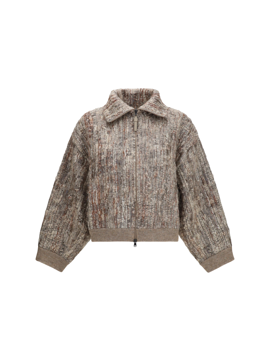 Perforated zip Cardigan 1