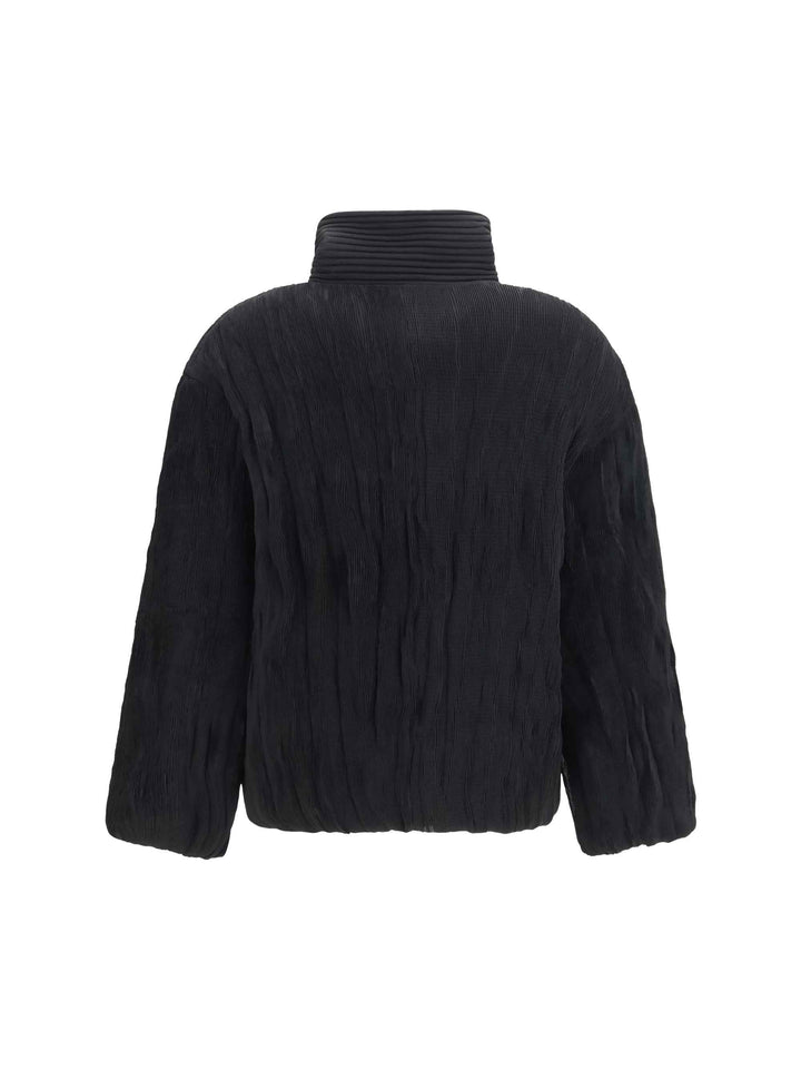 Jacket short padded jacket with striped fabric