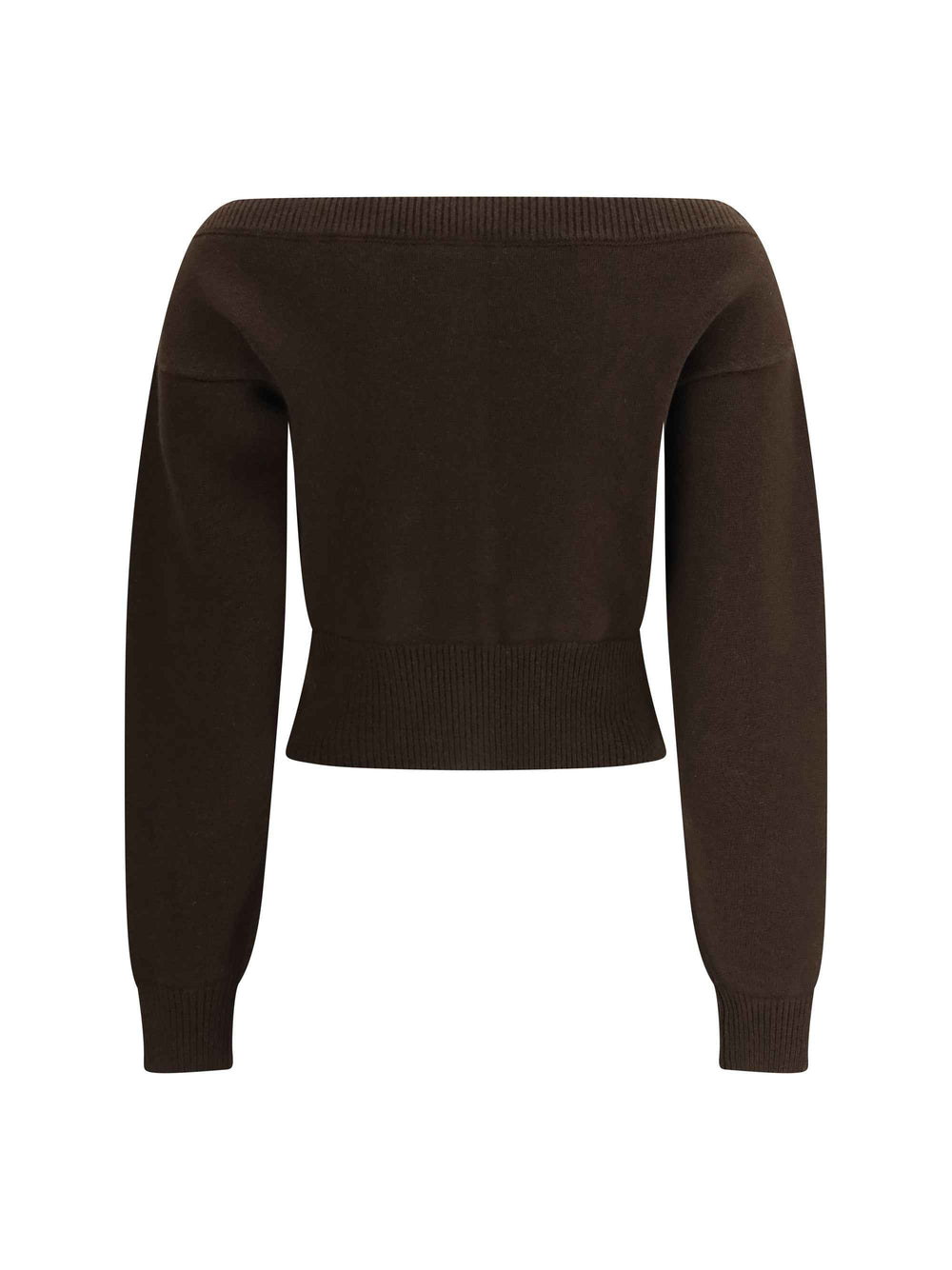 Soft cashmere open-neck shrunken Cardigan