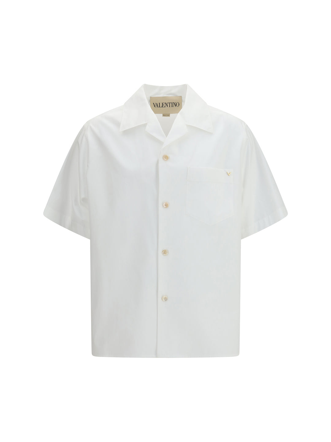 Cotton poplin bowling Shirt with VGold 1