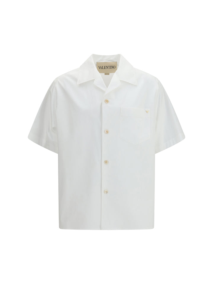 Cotton poplin bowling Shirt with VGold 1