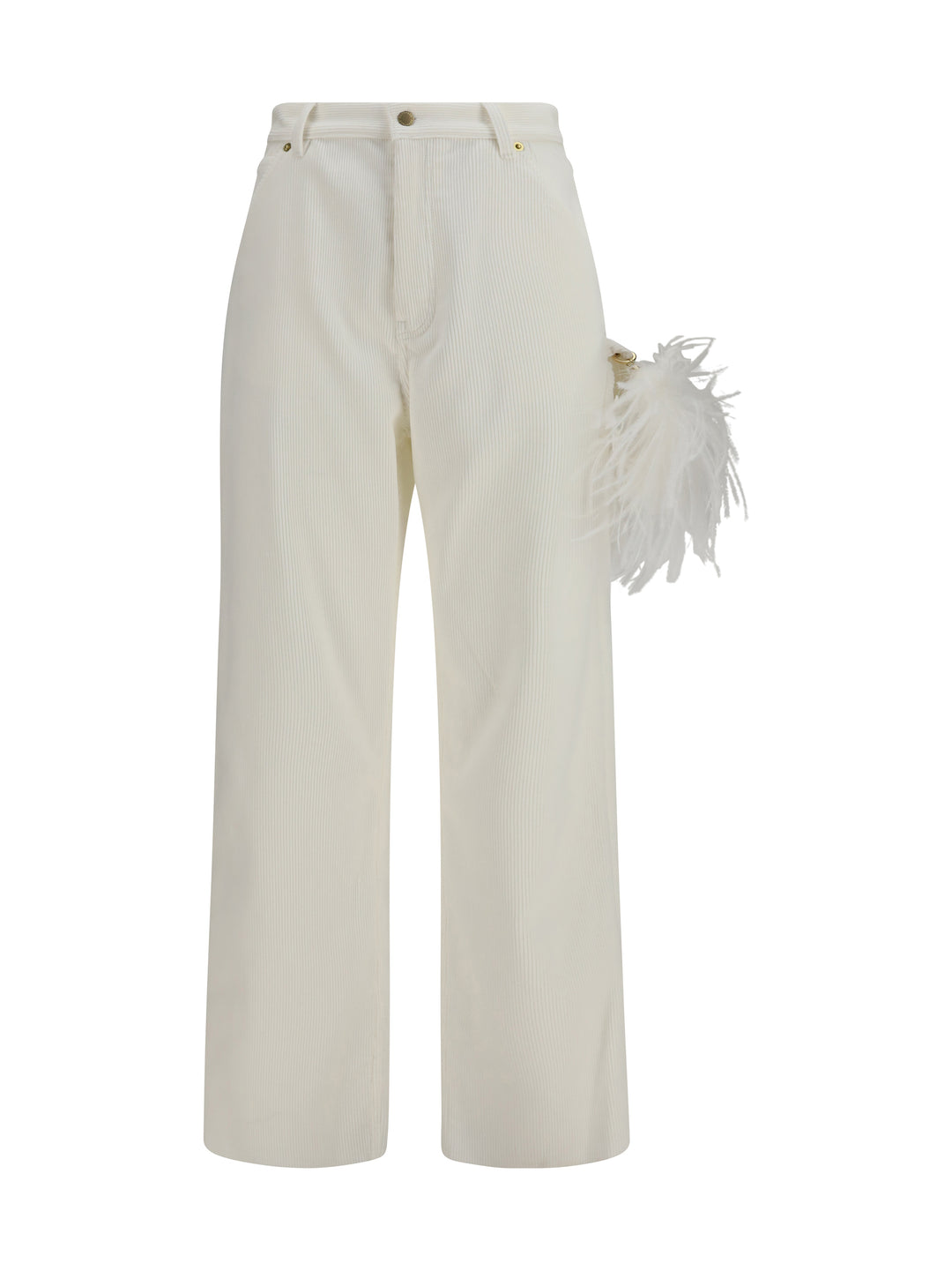 Lisa feather chain corduroy Pants 1