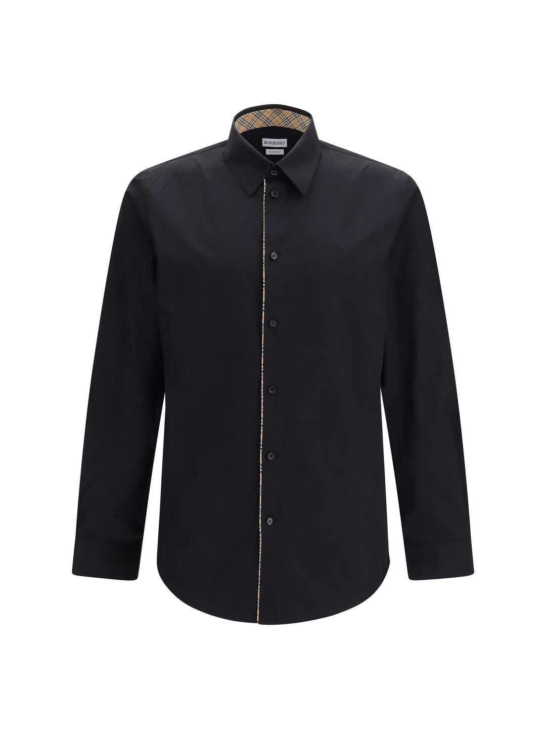 Cotton Shirt with Check trims 1