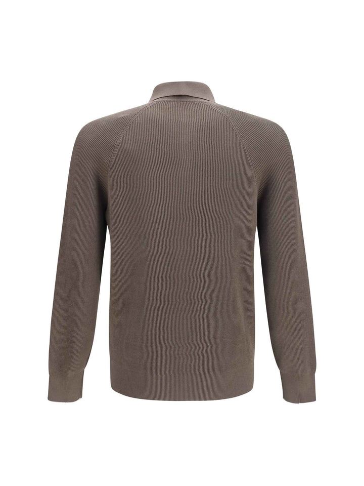 Long-sleeve knit Polo Shirt