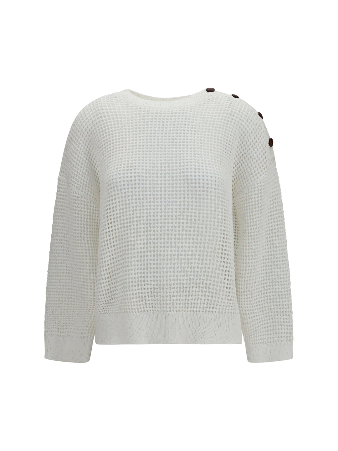 Openwork Sweater with shoulder buttons 1