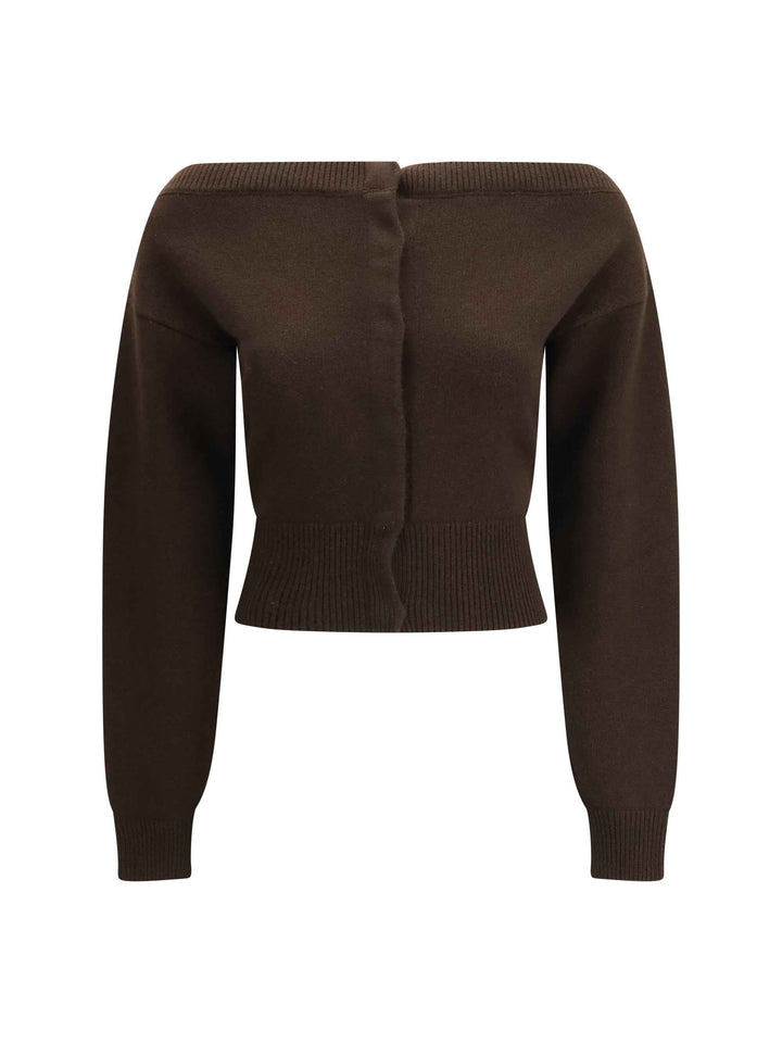 Soft cashmere open-neck shrunken Cardigan