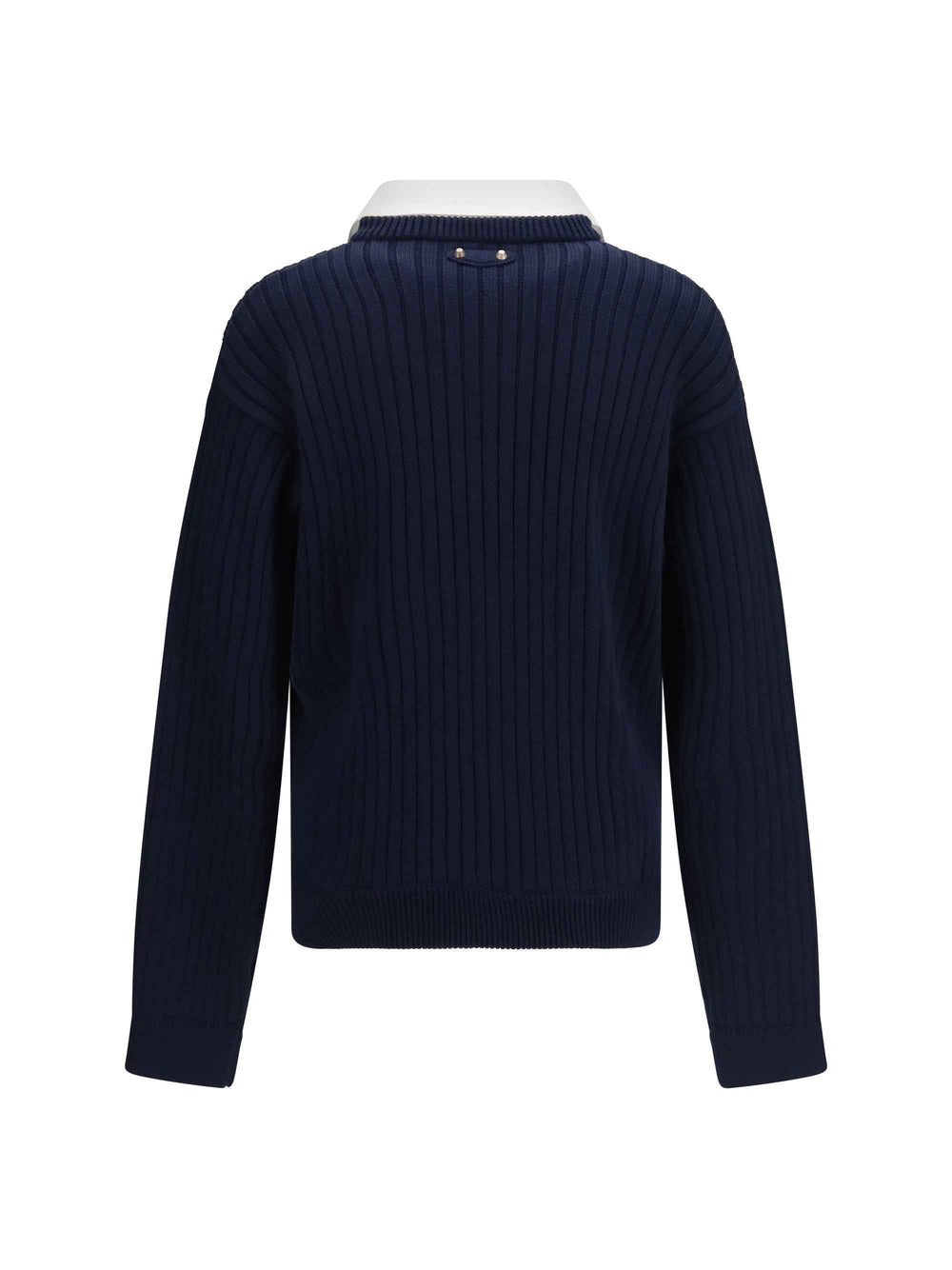 Cotton Sweater with shirt details