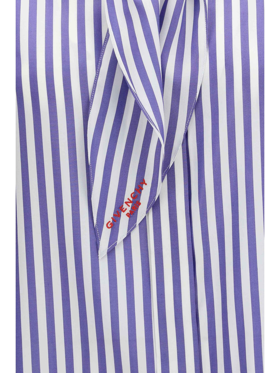 Silk striped Cocoon Shirt with bow