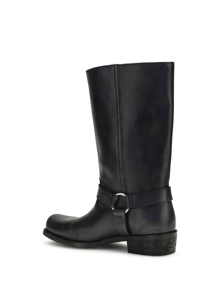 Leather Biker Boots