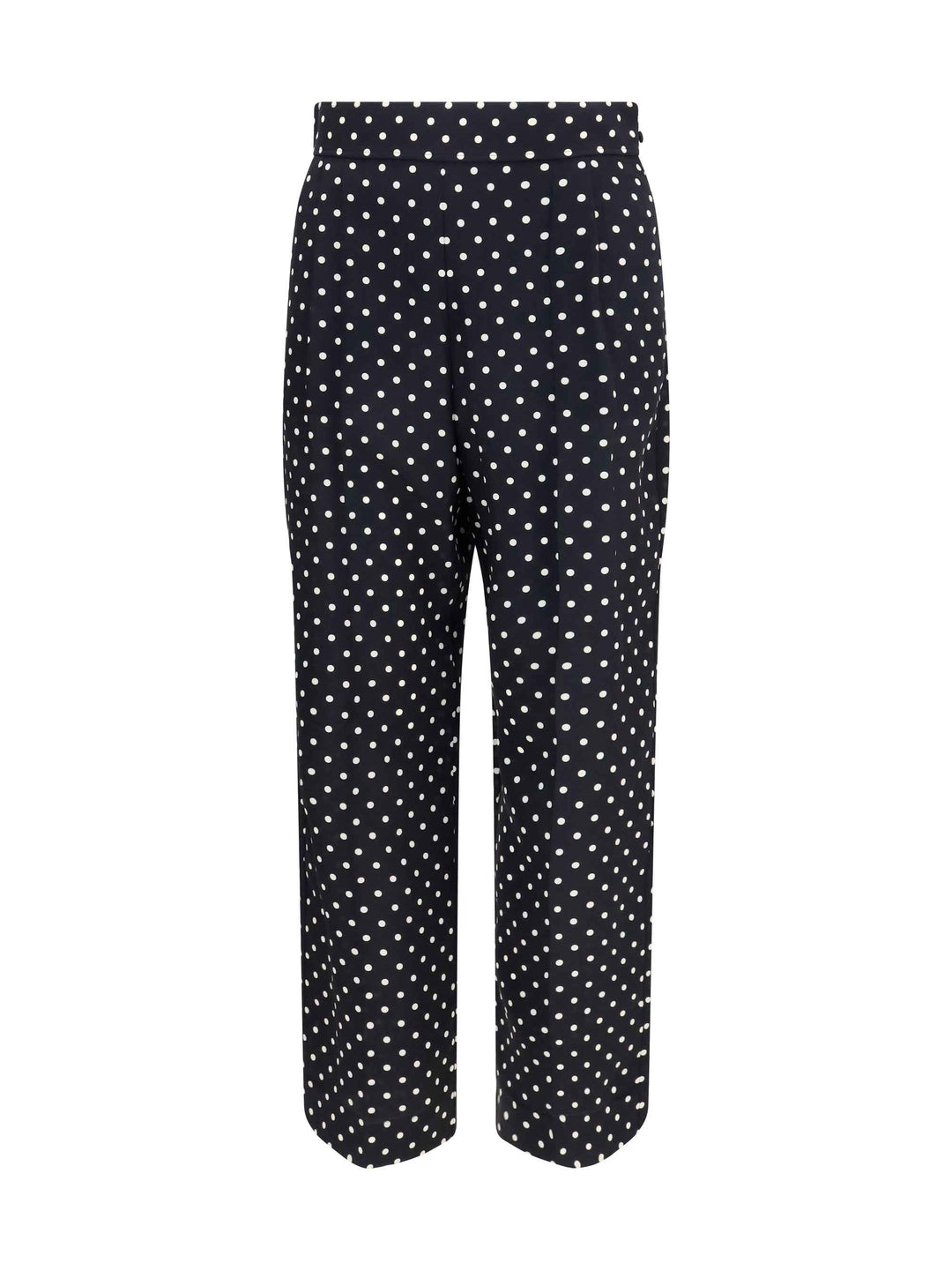 Polka-dot crêpe de chine Pants