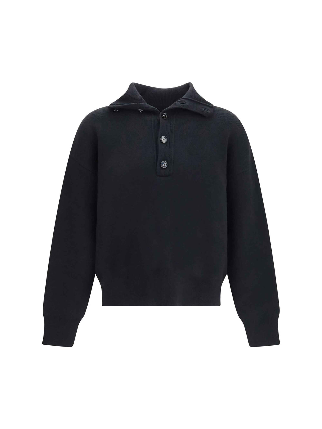 High-neck buttoned Sweater