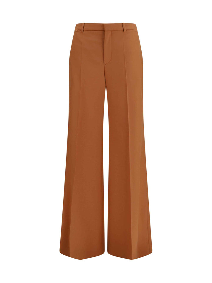 High-waisted flared cotton Pants