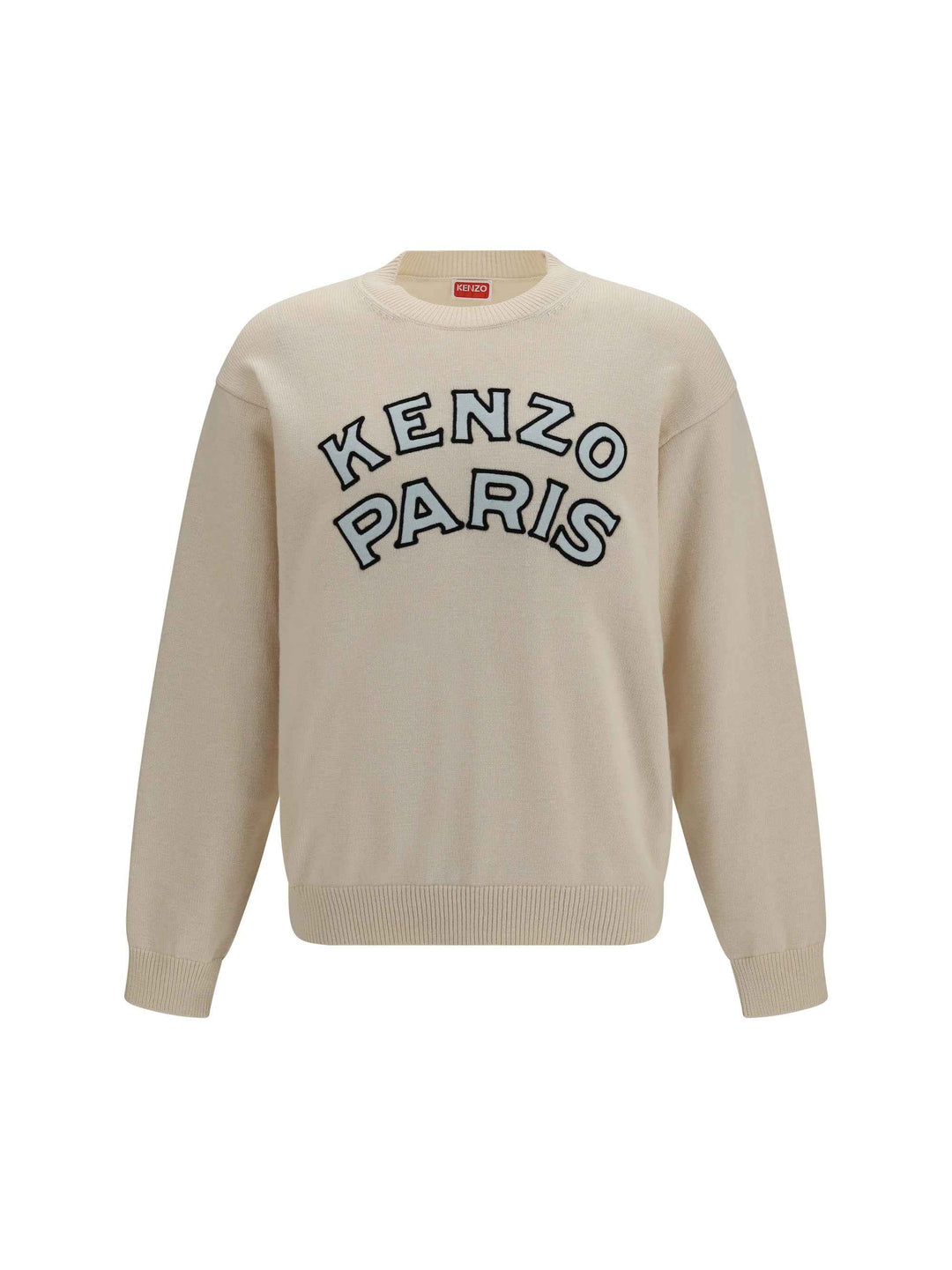 Kenzo Paris emblem embroidered wool and cotton Sweater