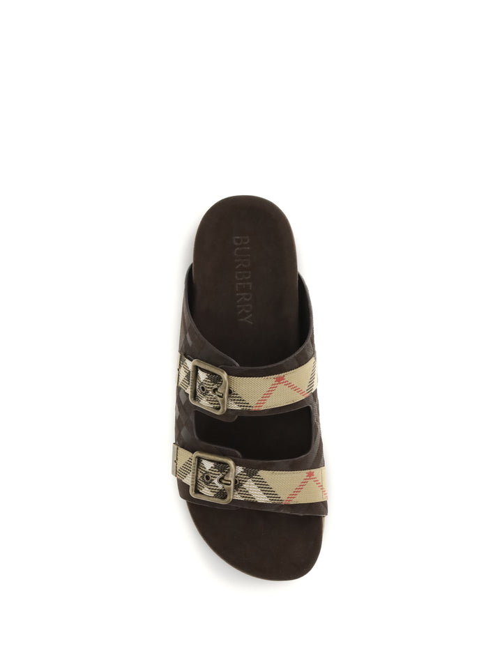 Check suede Urchin Sandals 4