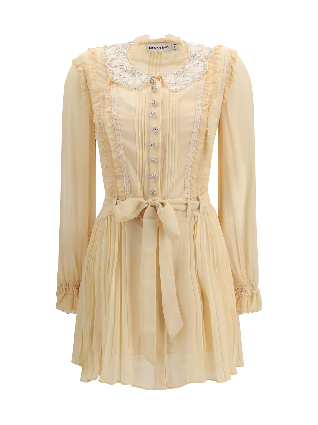 Pleated georgette mini Dress 1