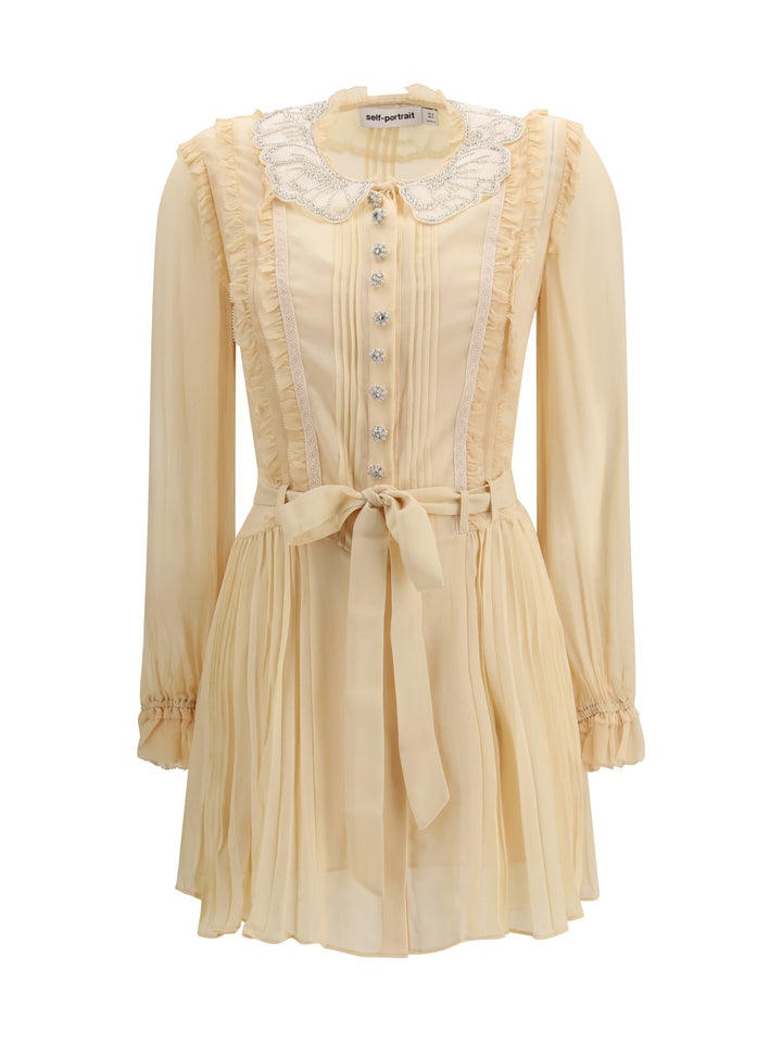Pleated georgette mini Dress 1