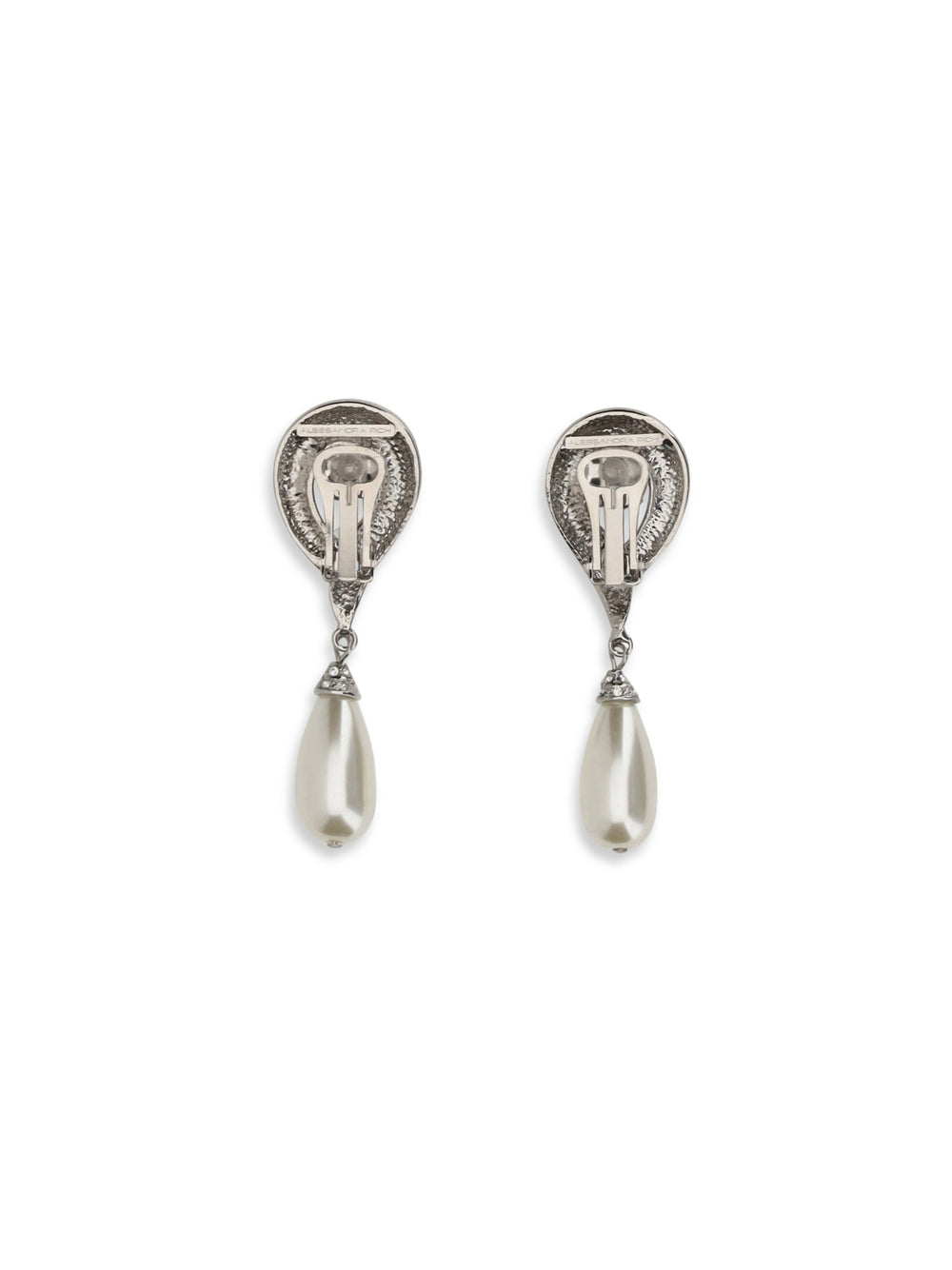 Crystal Earrings with pearl pendants 2