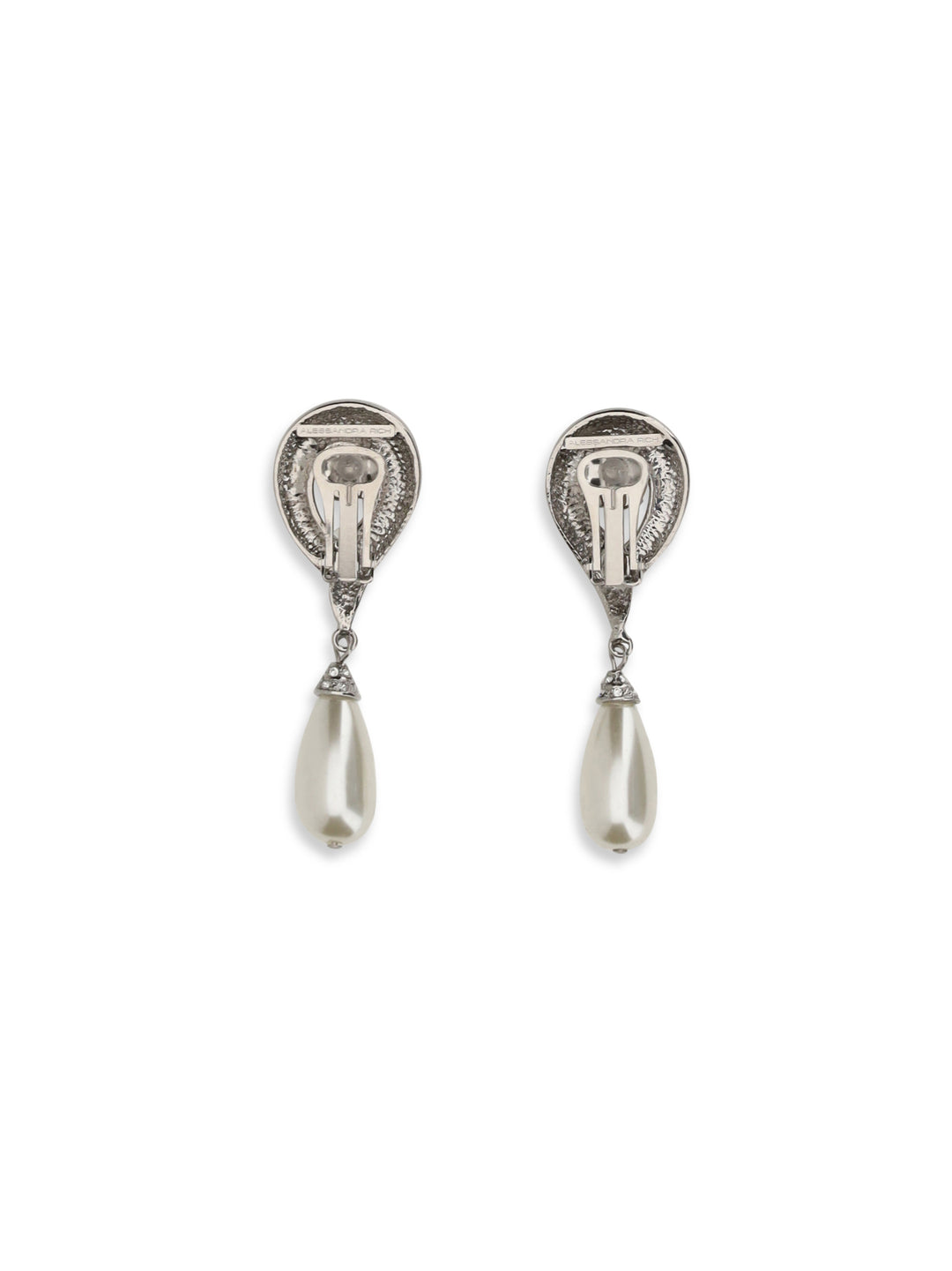 Crystal Earrings with pearl pendants 2