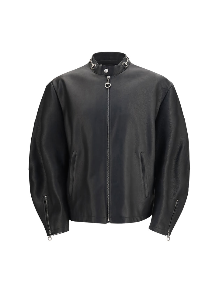 Horsebit leather Biker Jacket 1