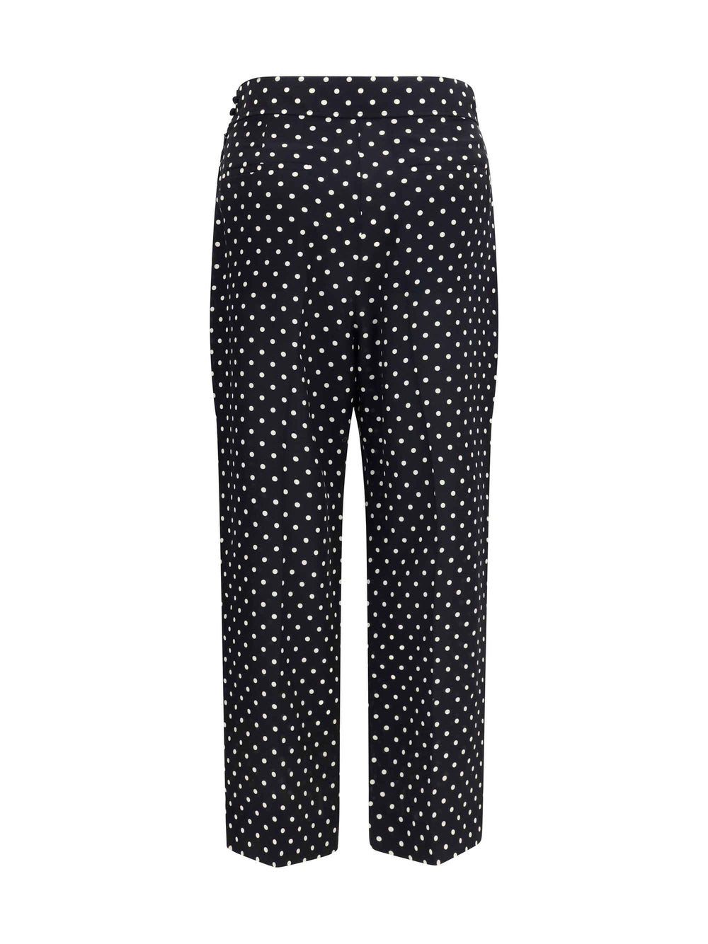 Polka-dot crêpe de chine Pants
