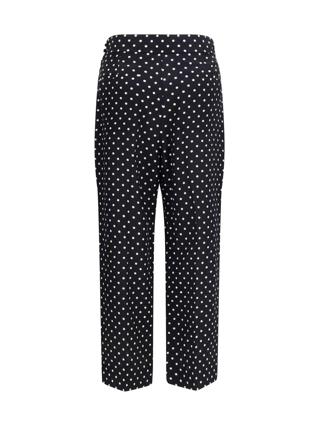 Polka-dot crêpe de chine Pants