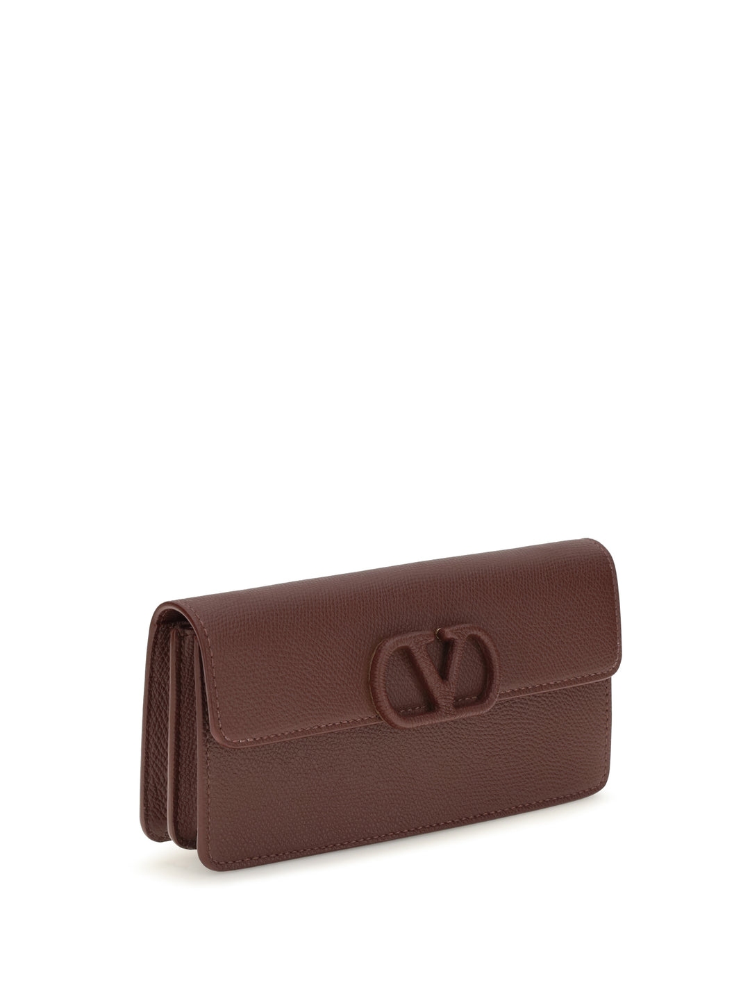 VLogo signature grainy calfskin chain Wallet 2
