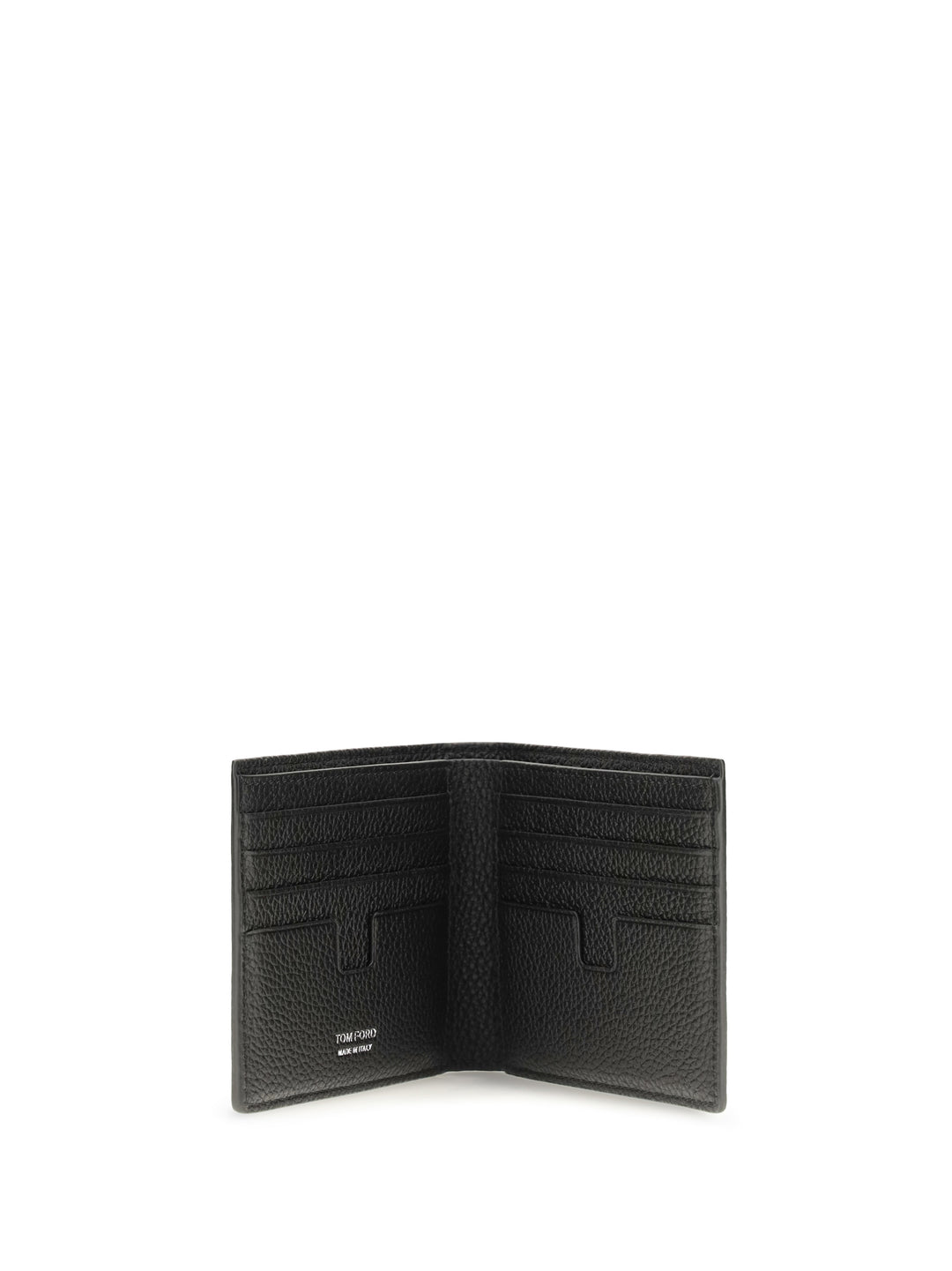 T Line bifold Wallet in grained leather 3