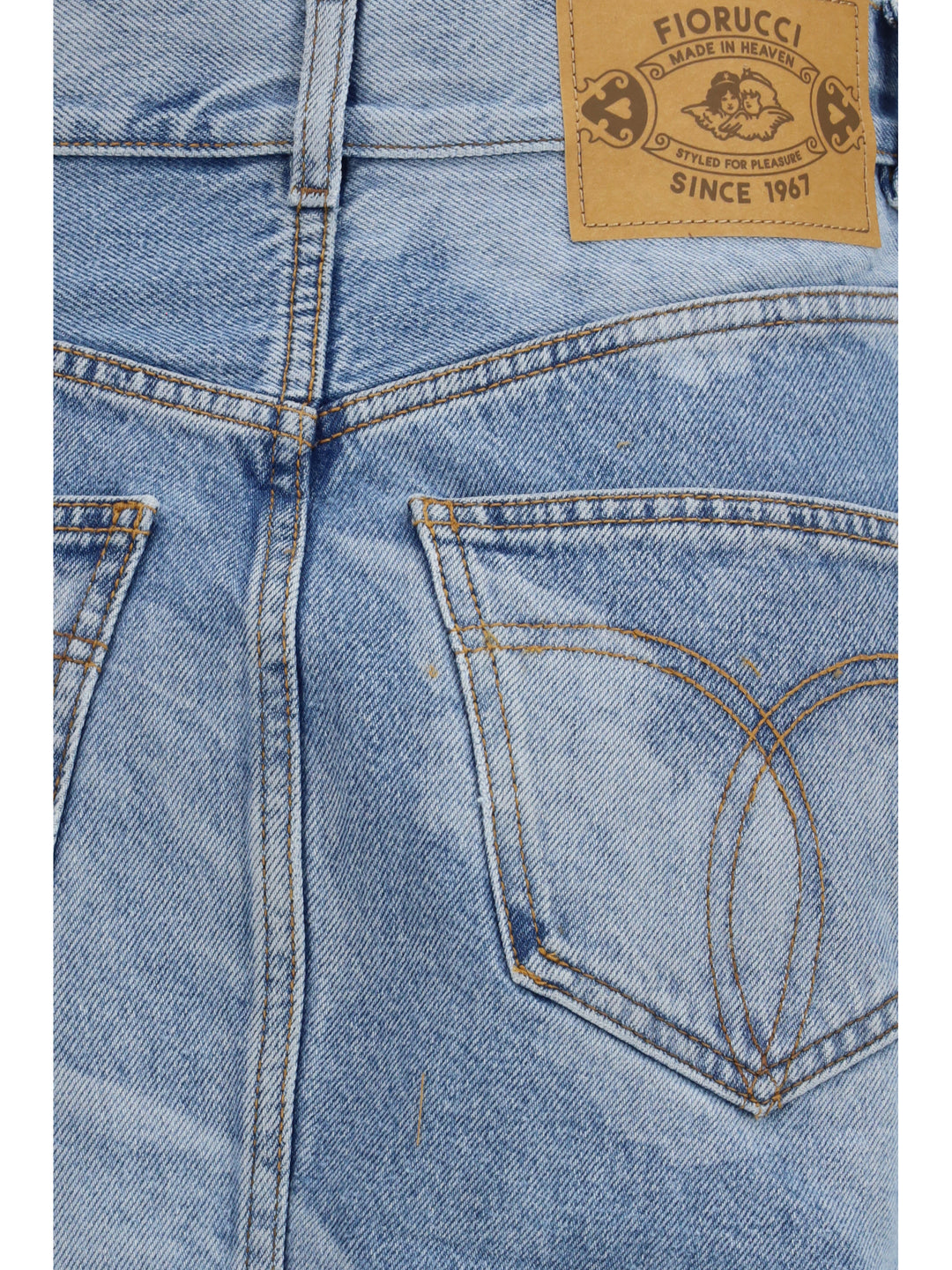 Angel-print denim mini Skirt 3