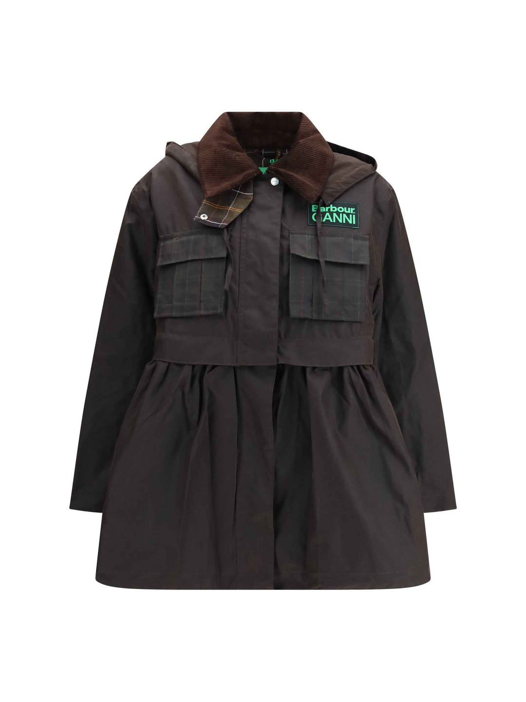 Waxed peplum Jacket by Barbour x GANNI