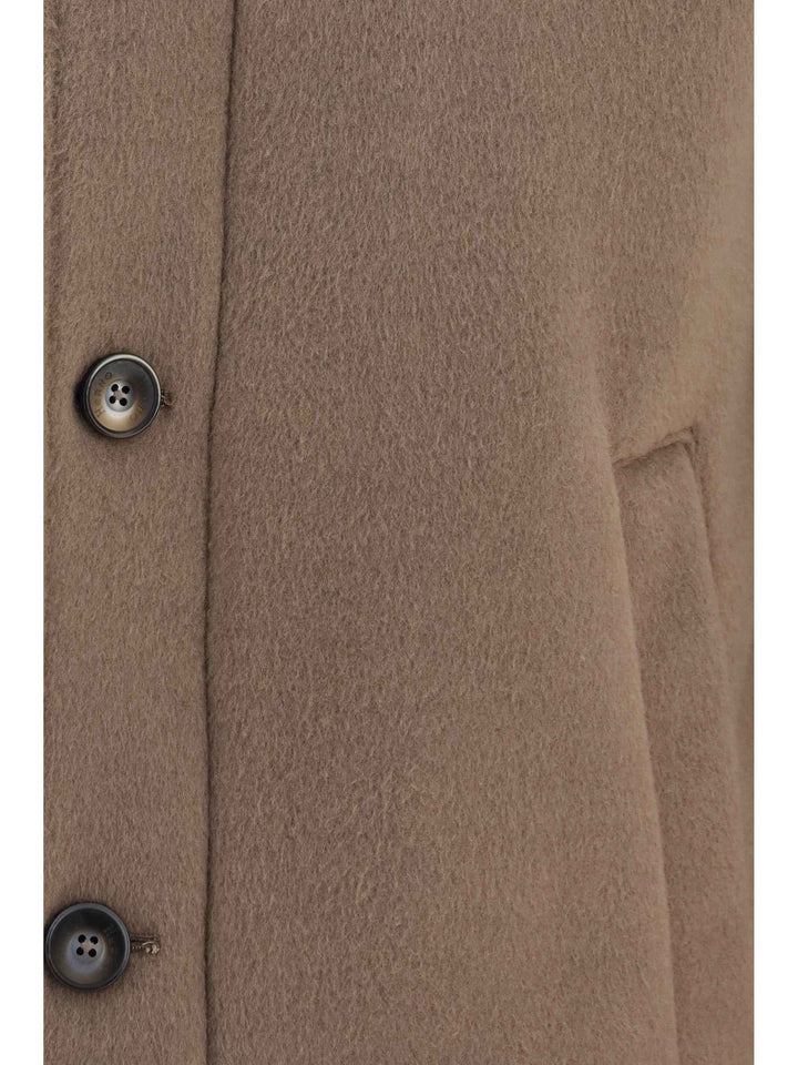 Hooded button-front Jacket