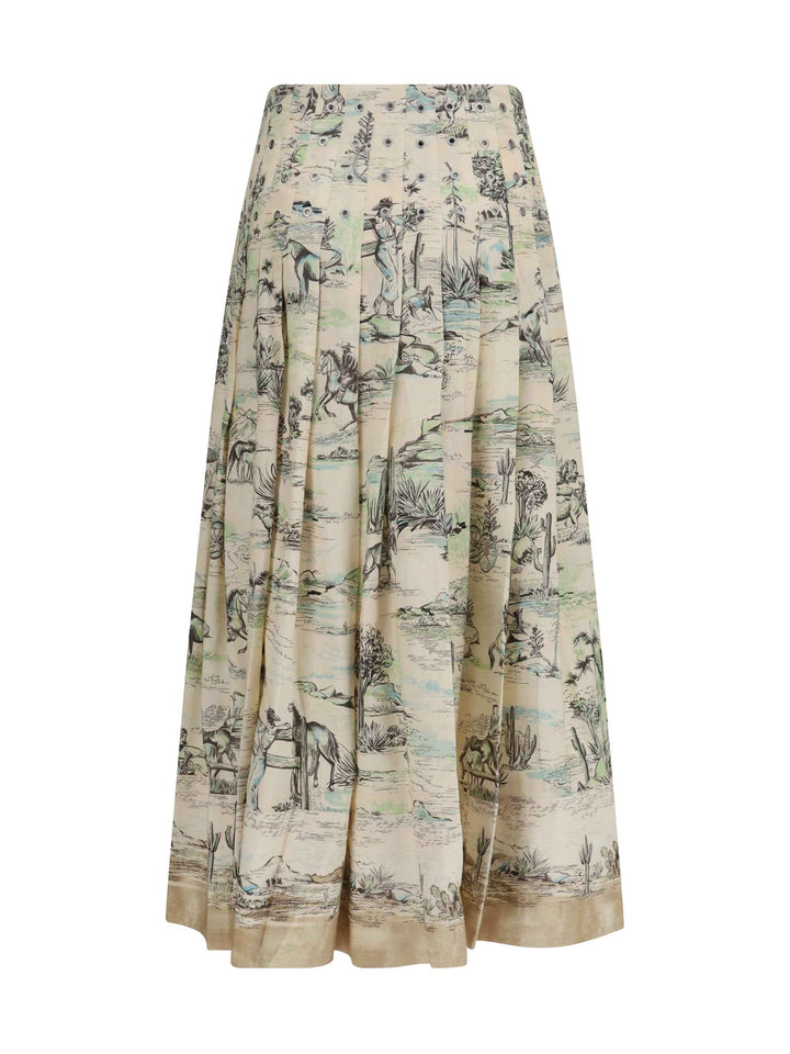 Scout linen midi Skirt