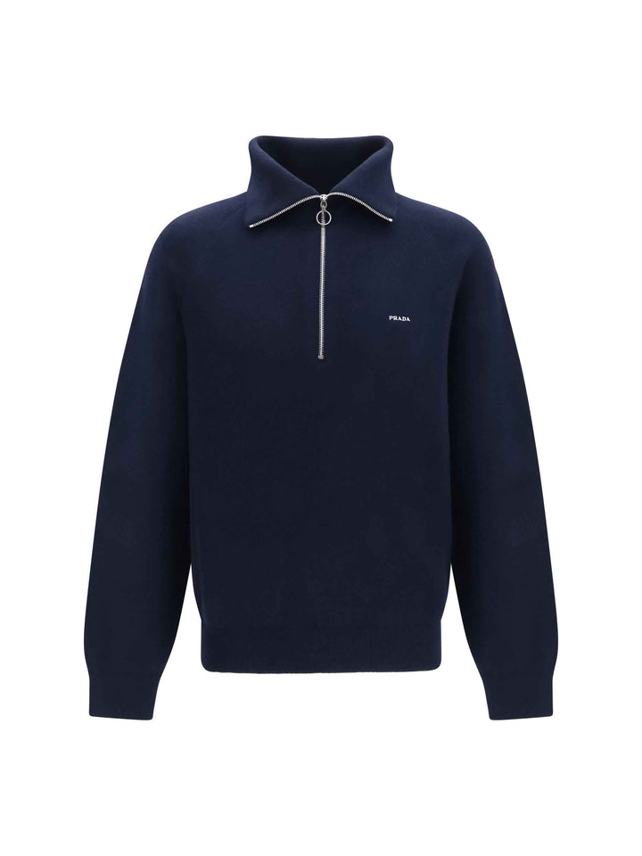 Half-zip wool and cashmere Sweater