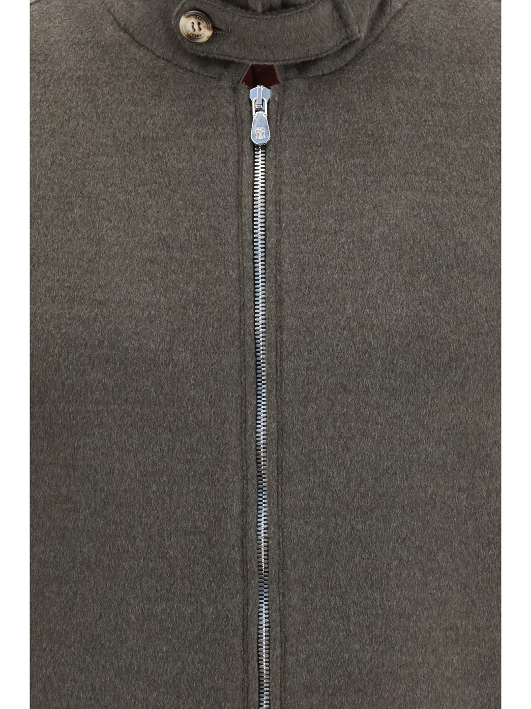 Wool zip Jacket with high collar 3