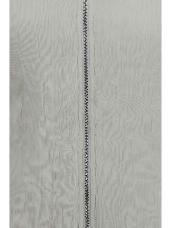 Jacket short padded jacket with striped fabric