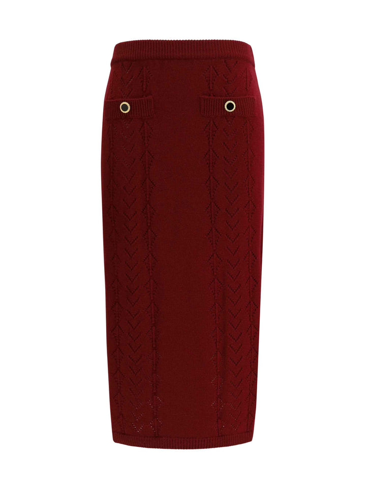 Merino wool midi Skirt