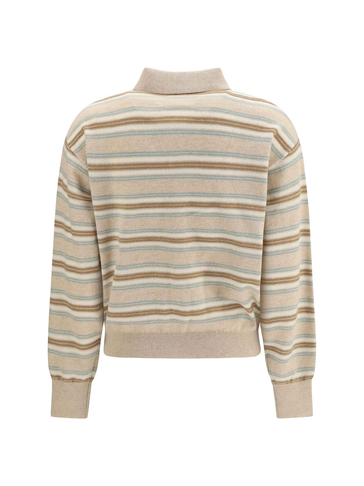 College striped Polo Sweater
