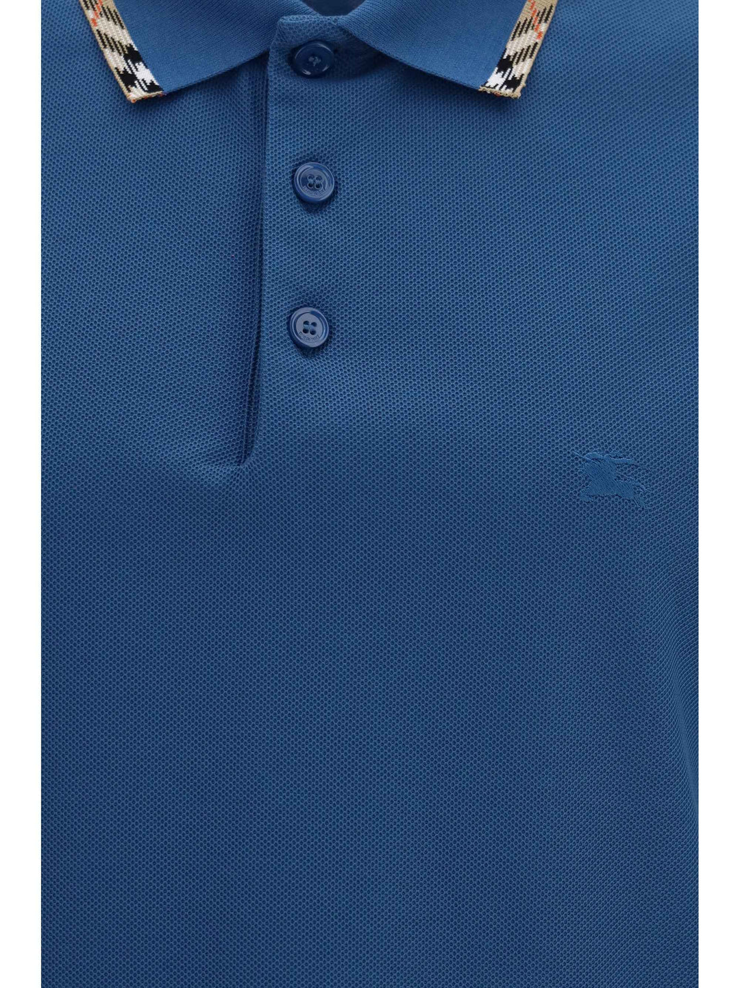 Cotton Polo with Check trims