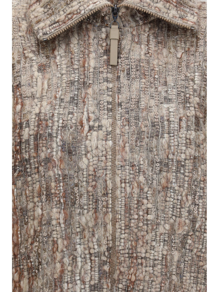Perforated zip Cardigan 3