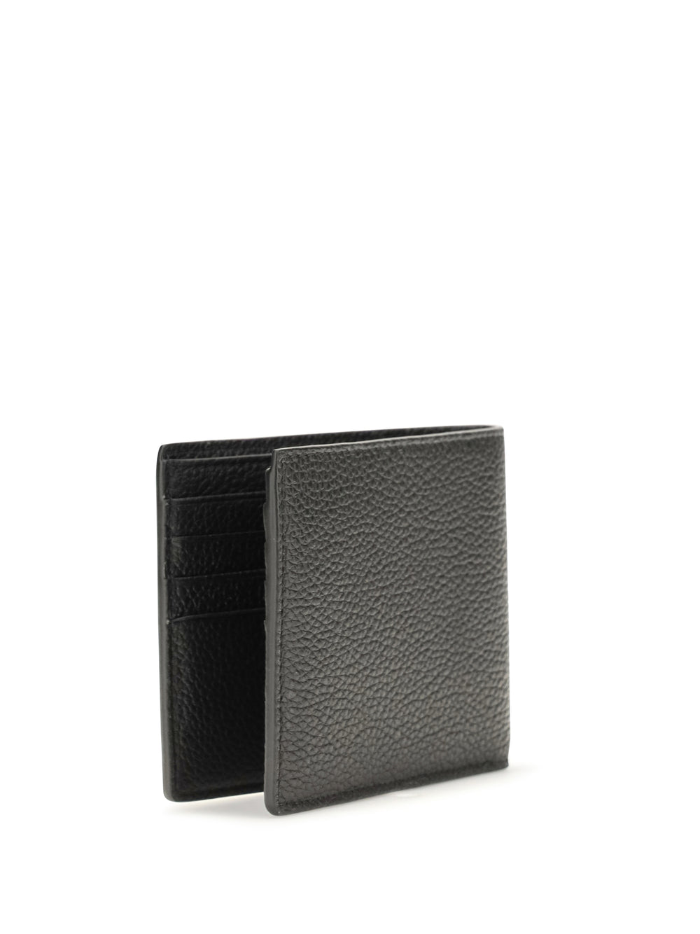 T Line bifold Wallet in grained leather 2
