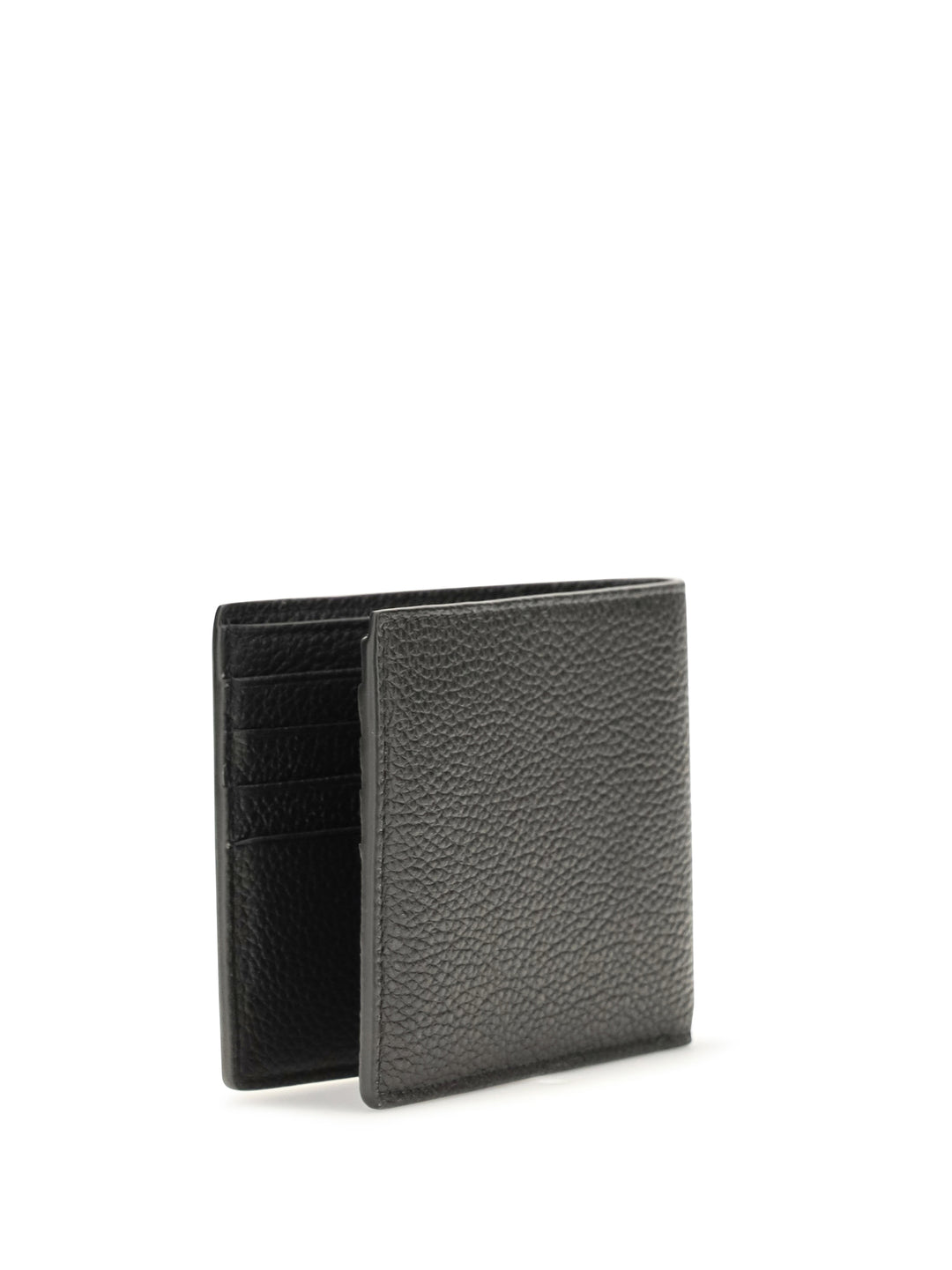 T Line bifold Wallet in grained leather 2